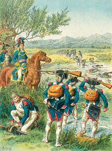 A batalha de Zurique - Atravessando o Lintz de Frederic Theodore Lix