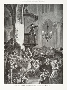 Uma sessão do clube de mulheres, na igreja de Saint-Germain-l