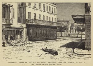 Deserted, esquina da Rue des Soeurs, Alexandria, após o massacre de 11 de junho