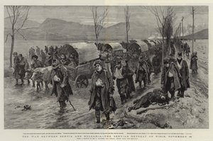 A guerra entre Servia e a Bulgária, o Retiro Serviano de Nisch, 26 de novembro