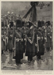 Deus salve o rei, Lord Roberts saudando o hino nacional após a proclamação no Palácio de St. James de Frederic de Haenen