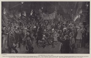 Ladysmith-Day in Pall Mall (litho) de Frederic de Haenen