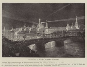 A coroação do czar, o Kremlin iluminado de Frederic de Haenen