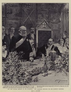 Banquete do Lord Mayor no Guildhall, Lord Salisbury respondendo pelos ministros de Sua Majestade de Frederic de Haenen