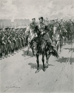 O czar revendo suas tropas de Frederic de Haenen