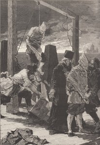 A execução de Alexander Kvyatkovsky e Andrey Presnyakov em 16 de novembro de 1880. de Frederic de Haenen