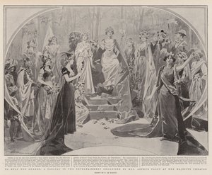 To Help the Guards, um quadro no entretenimento organizado pela Sra. Arthur Paget no Teatro de Sua Majestade