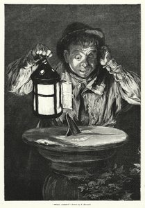 "Que horas são?" (gravura) de Frederick (after) Barnard