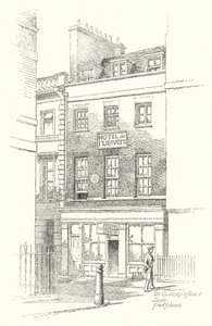 Casa de De Quincey, Soho (litografia) de Frederick Adcock