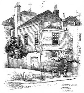 Casa de George Romneys, Hampstead, Londres, 1912 de Frederick Adcock