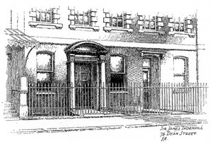 Casa de Sir James Thornhills, 75 Dean Street, Londres, 1912 de Frederick Adcock