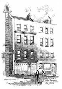 Onde James Boswell conheceu o Dr. Johnson, Londres, 1912