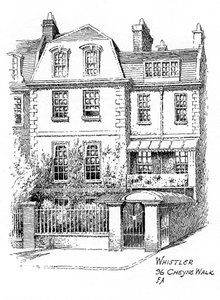 Casa dos assobiadores, 96 Cheyne Walk, Chelsea, Londres, 1912