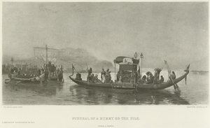 Funeral de uma múmia no Nilo (gravura) de Frederick Arthur Bridgman