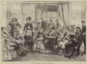 Esboços de férias, um dia molhado em um hotel galês de Frederick Barnard