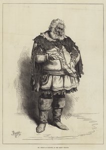 Sr. Phelps como Falstaff, no Teatro Gaiety de Frederick Barnard
