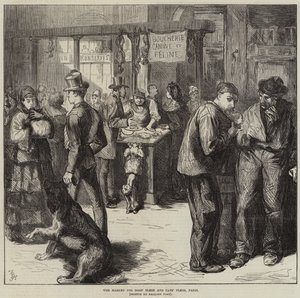 O mercado para carne de cães e gatos, Paris de Frederick Barnard