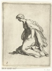 jovem ajoelhada 15 figuras pequenas (título da série) de Frederick Bloemaert