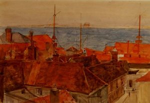 Porto de Harwich (aguarela)