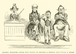 Daniel Webster não podia ficar de pé diante de uma escola e proferir uma palavra de Frederick Burr Opper