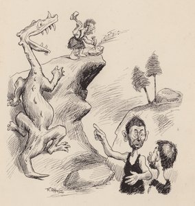 Os nossos antepassados antediluvianos, de F. Opper: Número Quatro (litografia)