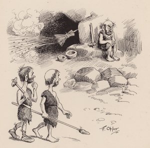 Os nossos antepassados antediluvianos, de F. Opper: Número Trinta e Três (litografia)