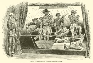 Estudo de Washington cruzando o Delaware