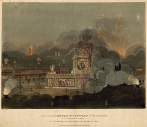 Uma visão do Templo da Concórdia no Green Park de Frederick Calvert