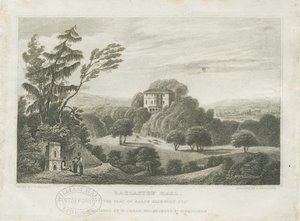 Barlaston Hall: gravura, nd [meados do século XIX] (impressão) de Frederick Calvert