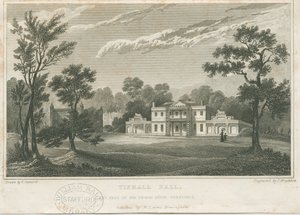 Tixall Hall: gravura, nd [c 1830] (imprimir) de Frederick Calvert