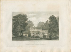 Trentham Hall: gravura, nd [c 1830] (imprimir) de Frederick Calvert