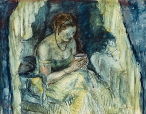 Uma xícara de chá de Frederick Carl Frieseke