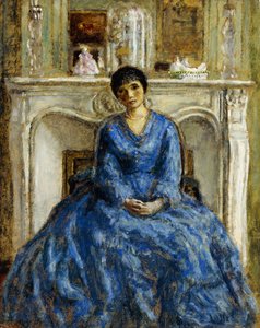 O vestido azul de Frederick Carl Frieseke