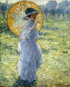 Mulher com guarda-sol, c.1906 (óleo sobre tela)
