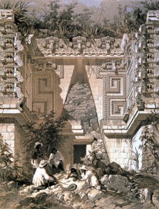 Porta de entrada, Casa do Governador, Uxmal de Frederick Catherwood