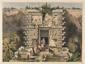 Portal do Grande Theocallis, Uxmal de Frederick Catherwood