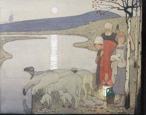 Pastoral, c.1923 (grafite, aguarela e guache a bordo)