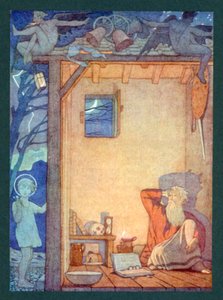 São Cristóvão, século III, Festa de 25 de julho (litografia a cores) de Frederick Cayley Robinson