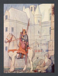 São Martinho, século IV, Festa de 11 de novembro (litografia a cores) de Frederick Cayley Robinson