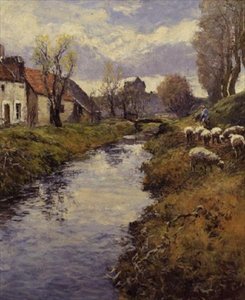 Por The Banks of the Loing, Montigny de Frederick Charles Vipont Ede
