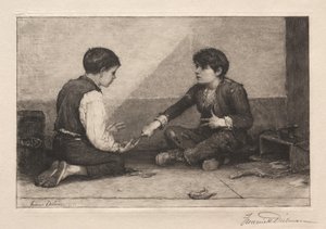 Os jogadores Mora, 1883. de Frederick Dielman