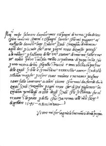 Carta de Michelangelo Buonarroti, 1545 1865.