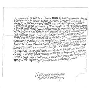 Carta a Lord Monteagle que levou à descoberta de The Gunpowder Plot, 1605 1865.
