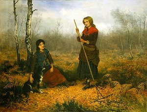 Folhas de Recolha (óleo sobre tela) de Frederick Gerald Kinnaird