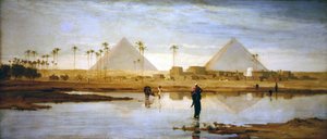 O Ford para a Aldeia Perto das Pirâmides de Frederick Goodall