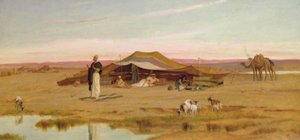 A Oração da Noite do Xeque (óleo sobre tela) de Frederick Goodall