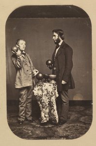 Dr. Joseph Parrish e um idiota, ca. 1858.