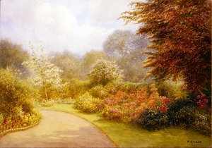 Azaleas Rectory Gardens, Brockhurst Hill (aguarela sobre papel) de Frederick Henry Evans