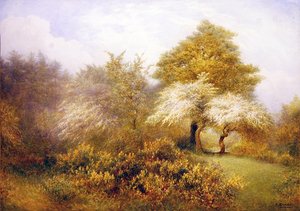 Spring Epping perto de Buckhurst Hill (aguarela sobre papel)