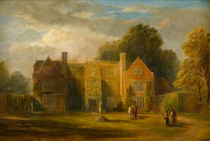 Castle Bromwich Hall, Warwickshire, c.1827-91 (óleo a bordo)